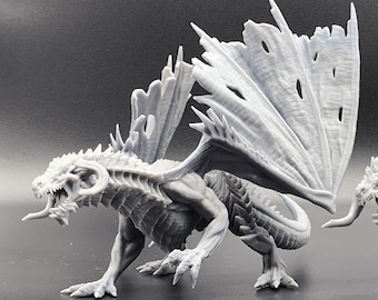 Black Dragon Gargantuan 3D Printed Dungeons and Dragons