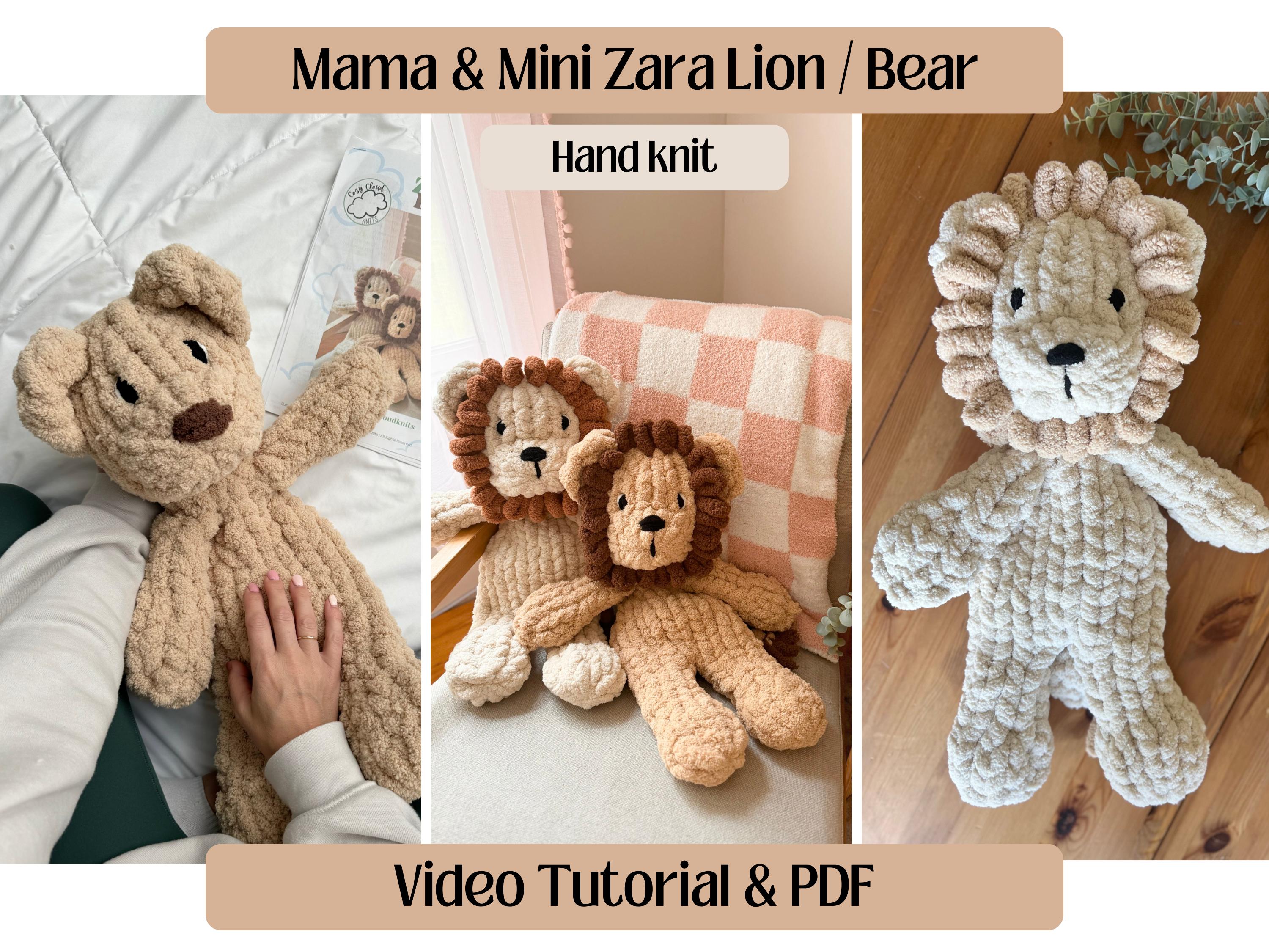 Hand Knit Teddy Bear - Etsy