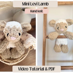 MINI LEVI LAMB / Full Video Tutorial / Finger Knit Lamb Snuggler / Finger Knit Lamb / Chunky Knit Lamb