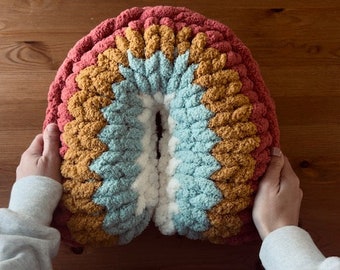 Milaney Rainbow Pillow Tutorial / Pattern, Hand knitting / DIY / Video Tutorial