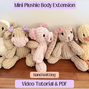 PLUSHIE BODY EXTENSION / Video Tutorial / Finger Knit / Hand Knit / Chunky Knit / Plushie - *Please Read the Description