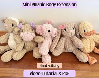 MINI Plushie Body EXTENSION / Videoinstruktioner / Fingerstickning / Handstickning / Mysiga molnstickningar - *Läs beskrivningen