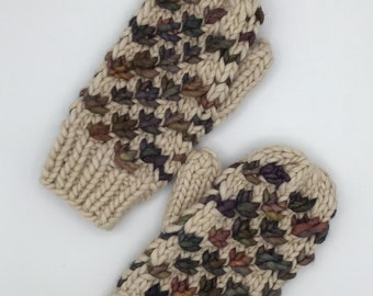 Merino Wool Knit Mittens