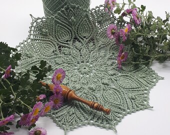 Häkeldeckchen, Zierdeckchen, Spitzendeckchen, gehäkeltes Deckchen, Tischdeko, Tischdecke, Tafelaufsatz, Tischschmuck, crochet doily, 32 cm