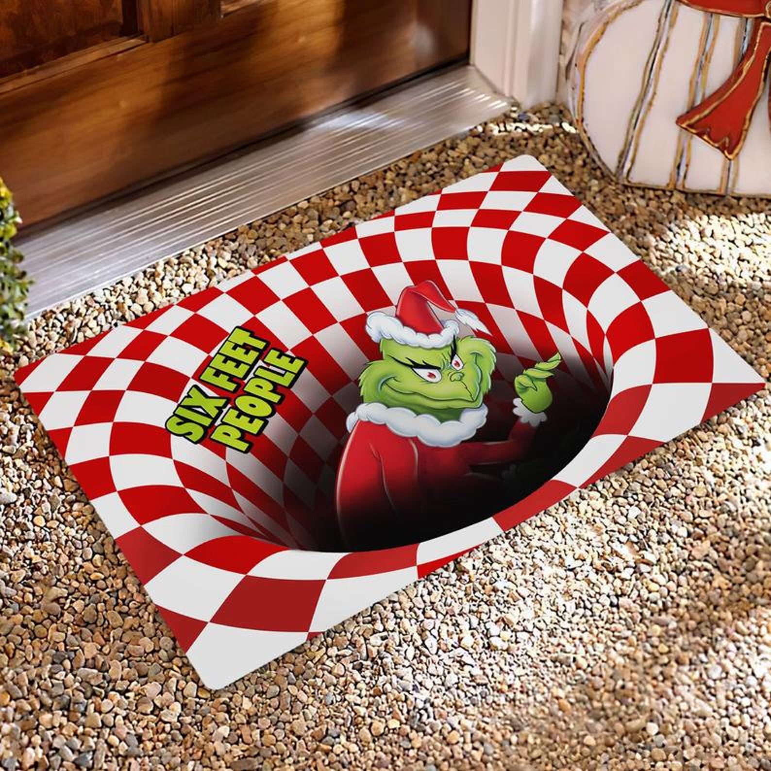 The Grinch 3D Doormat 6 Feet Version Christmas Gift Etsy