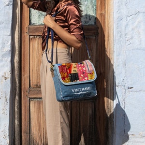 Sac bandoulière patchwork coloré