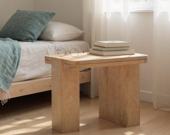 Mango wood stool, side table