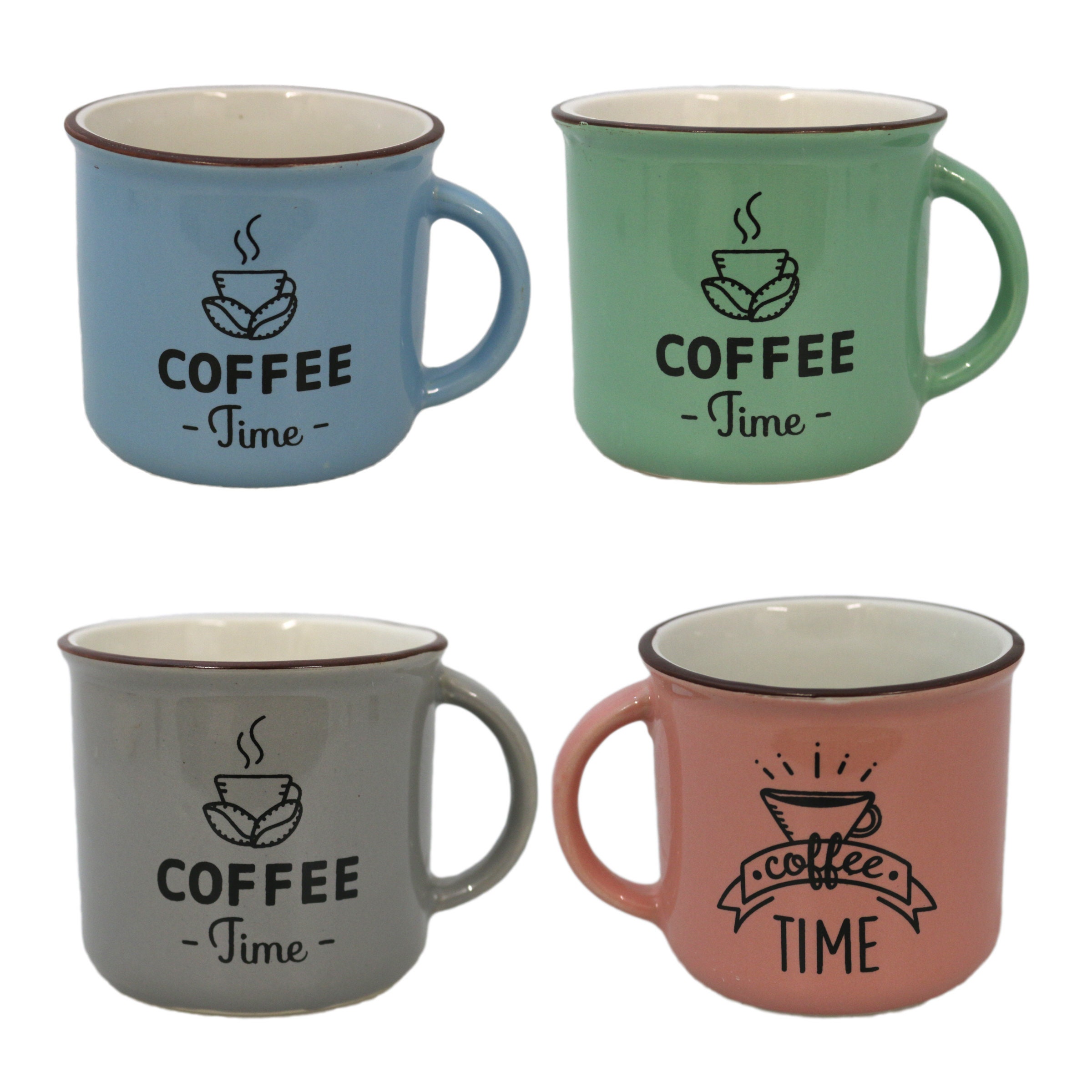 Grafik-Werkstatt Tazza Vintage 'Nachteule' - 400 Ml, Ceramica Verde, Scritta In Rilievo, Lavabile In Lavastoviglie - 3
