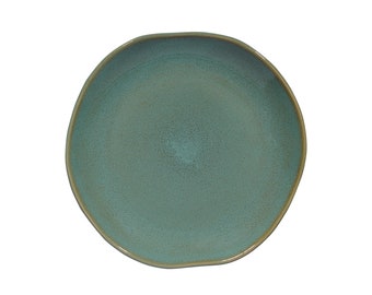 Plate curved studiopottery green Set/2 | Ø20cm