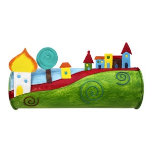 Newspaper roll, letterbox addition for newspaper, colourful, funny, decorative