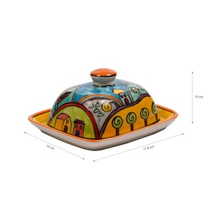 butter dish handpainted image 3