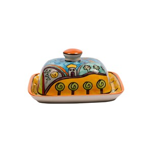 butter dish handpainted image 4