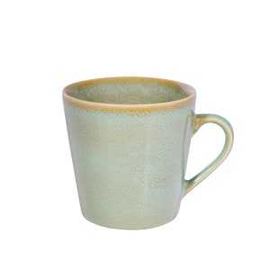 XL ceramic coffee mug set/2, blue green turquoise, studio pottery handmade, dishwasher safe, 500ml