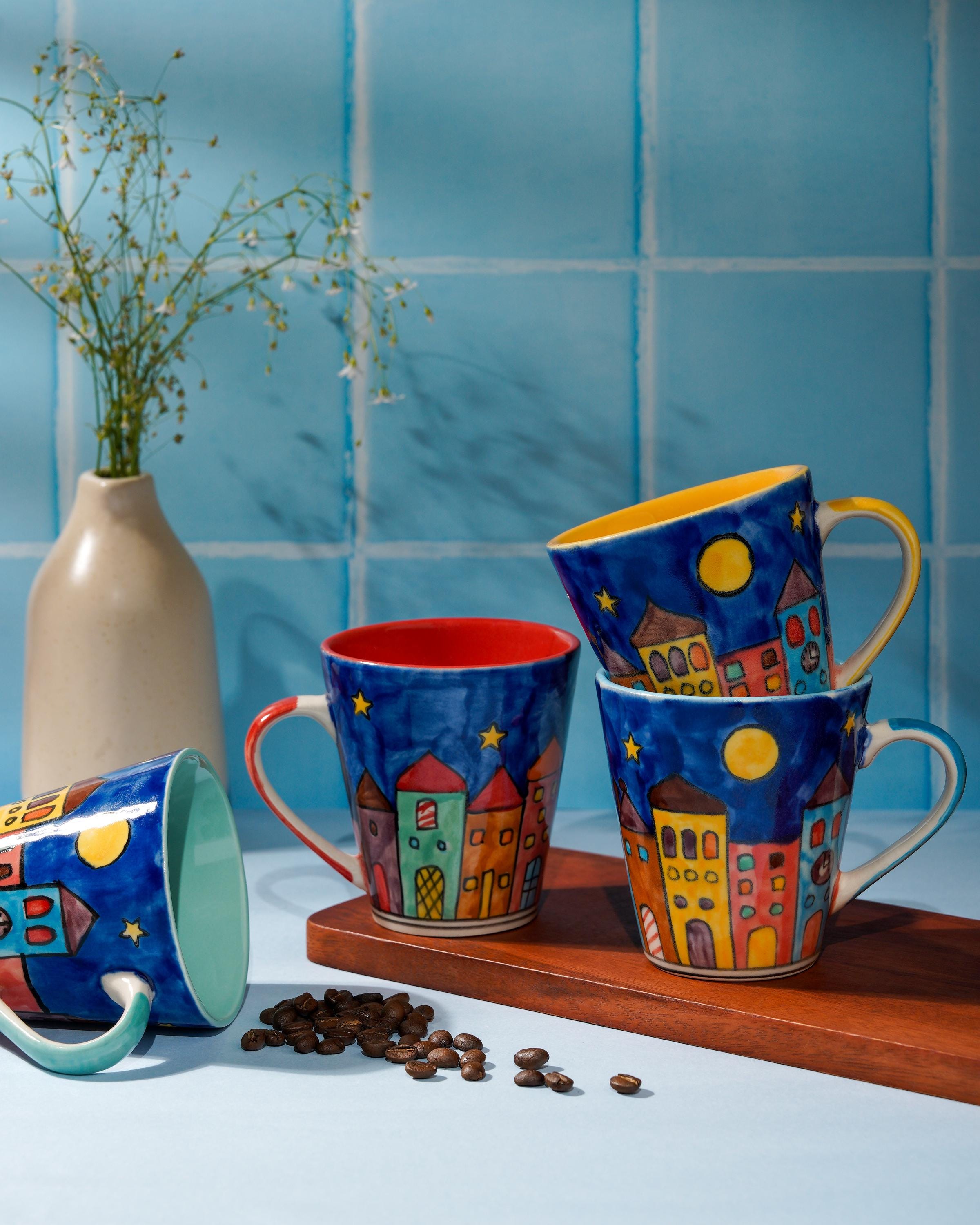 Lampada da tavolo antica in ceramica italiana in vendita su