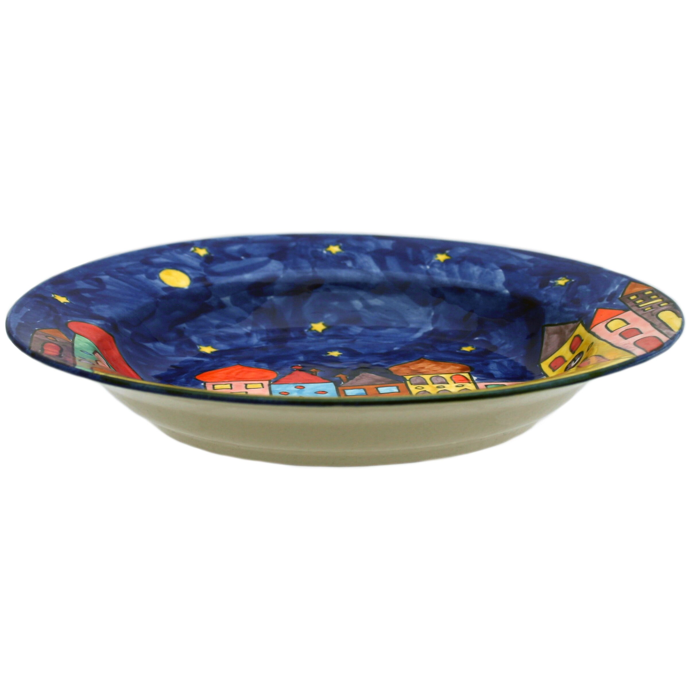 Suppenteller, Teller bunt, tiefer Teller, handbemalt, Ø25cm
