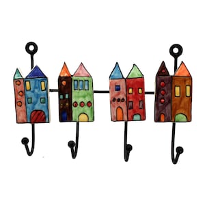 ceramic wall hook handpainted