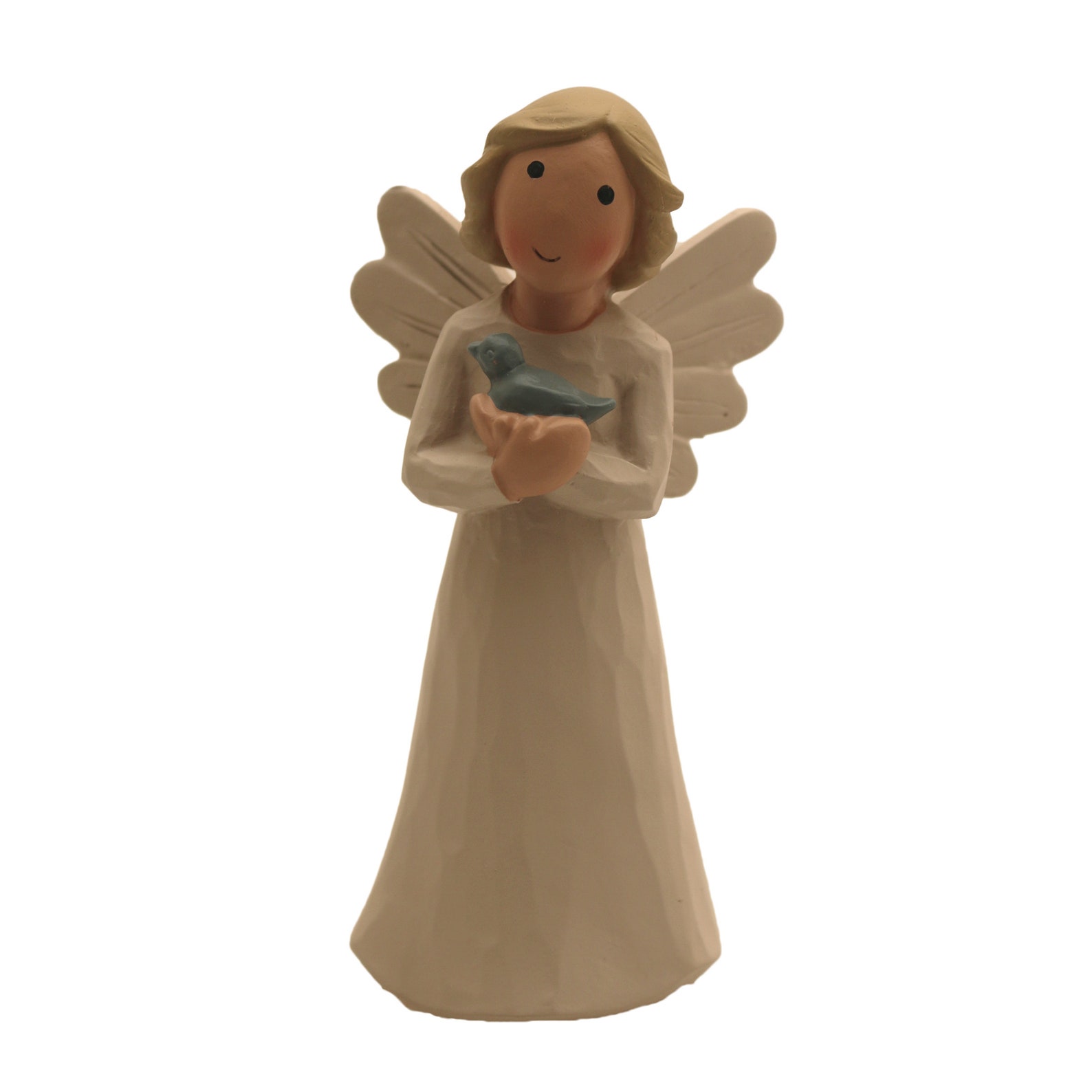 Decorative figure angel with bird, guardian angel