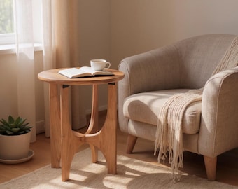 Mesa auxiliar de madera de mango hecha a mano