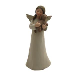 Decorative figure angel with dog/cat, guardian angel