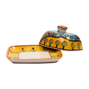 butter dish handpainted image 6