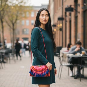 Crossbodytas, patchwork, kleurrijk, handgemaakt, uniek