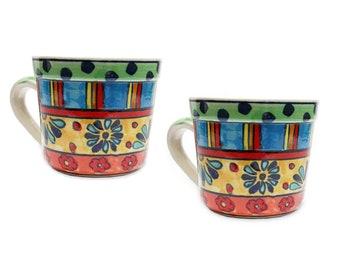 Taza de café de cerámica XL, pintada a mano, juego apto para lavavajillas/2