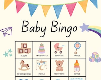 Bingospel babyshower: 20 neutrale bingokaarten (pdf)