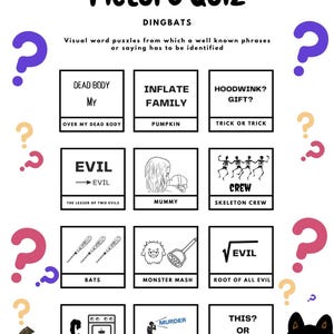 Halloween Printable Dingbats Picture Puzzle Games | Game for Kids ...