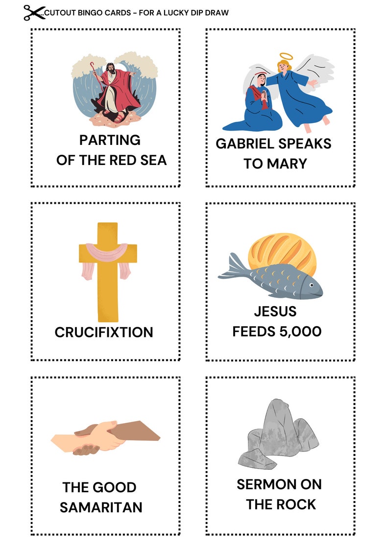 Bible Stories Bingo Game: 20 Printable Cards (PDF) - Etsy Canada