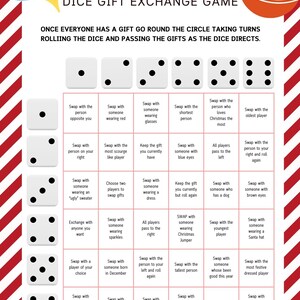 Christmas Dice Gift Exchange Game | Printable Holiday Party (Digital Download)