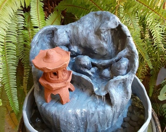 Ceramic Mountain Waterfall Fountain