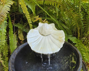 Large Iridescent Shell Tabletop Fountain