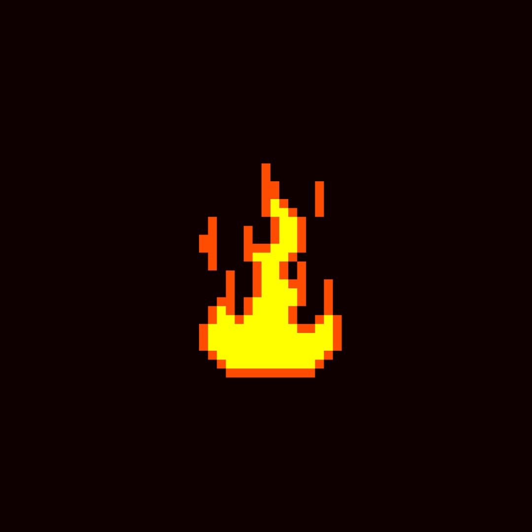 Flame Pixel Art Printable Digital Poster 3 Files in SVG, PNG and JPG - Etsy