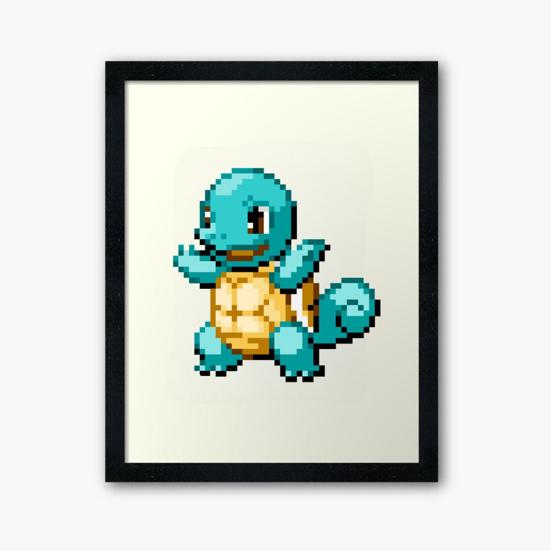 Porta copo em pixel art, Pokémon, Squirtle