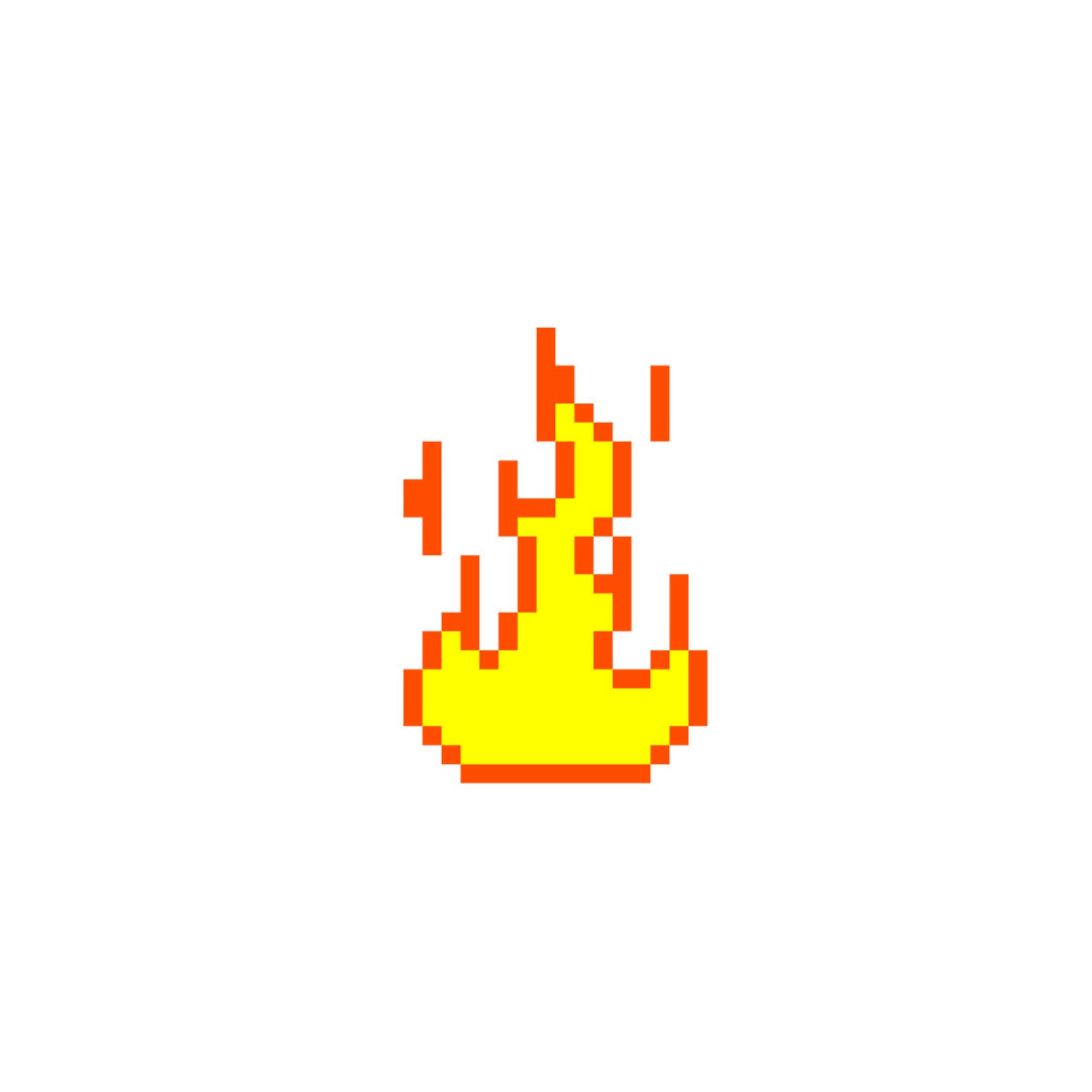 Flame Pixel Art Printable Digital Poster 3 Files in SVG, PNG and JPG - Etsy