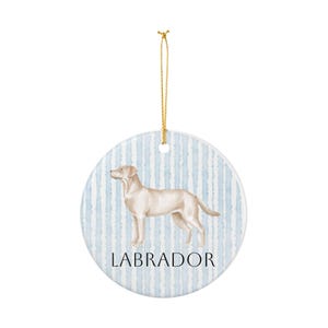 Personalized Labrador Retriever Ceramic Ornament | Pet Lover Gift | Holiday Decoration | Customizable Keepsake | Dog Decor