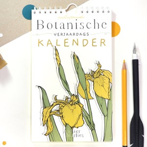 Botanical birthday calendar | Verjaardagskalender met geïllustreerde planten