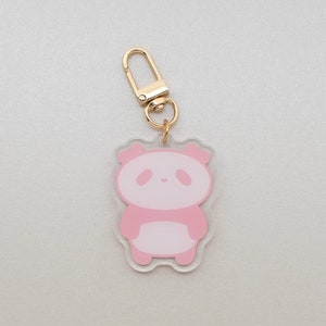 Panda Keychain | Pink Panda Acrylic Charm | Mei Mei Panda Keychain | Asian Style | Kawaii Style