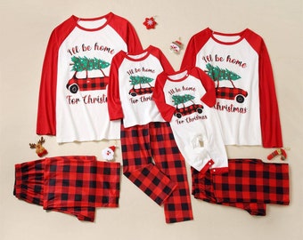Family Christmas Pyjamas set top and bottom. With FREE Personalisation