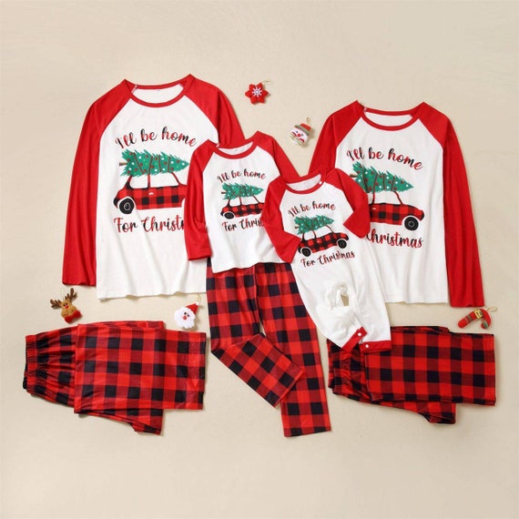 Family Christmas Pyjamas Set Top and Bottom. With FREE