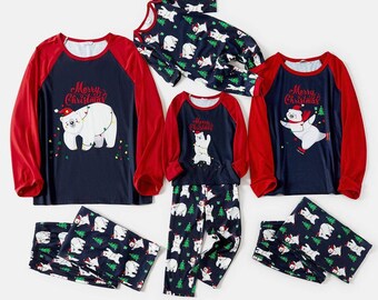 Family Christmas Pyjamas set top and bottom with FREE Personalisation