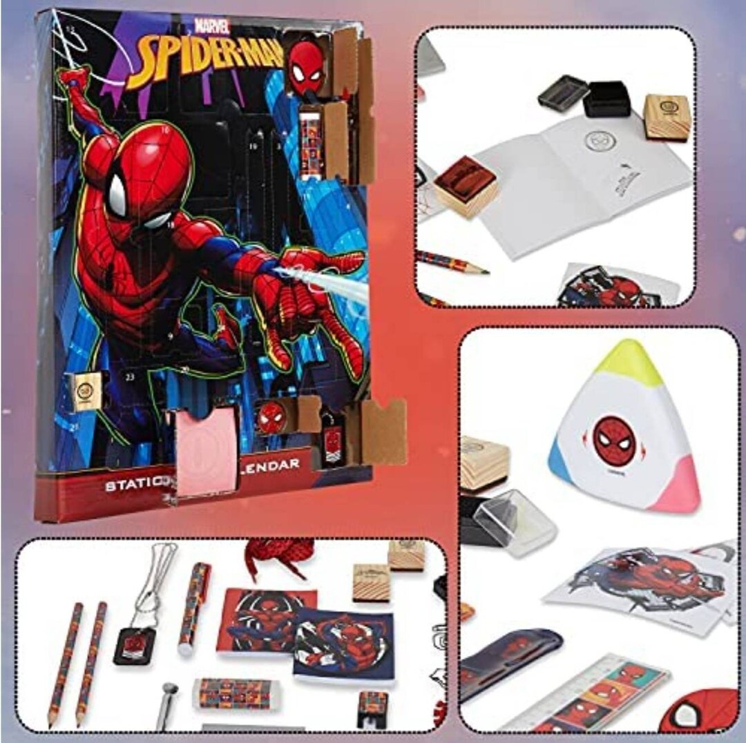 Marvel Spiderman Stationery Advent Calendar for Children Etsy