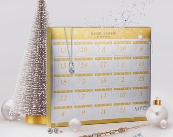 Silver and Rose Gold - Advent Calendar 24 Jewellery