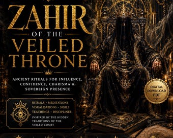 ZAHIR of the Veiled Throne | Ancient Djinn Grimoire for Influence, Confidence, Charisma & Sovereign | Digital Download