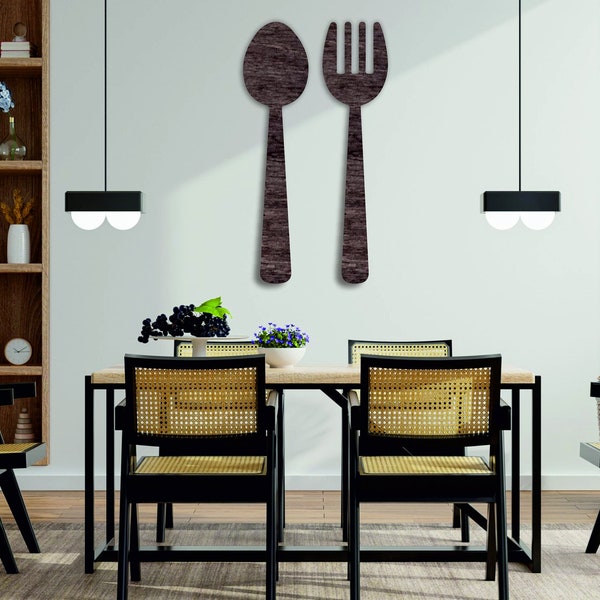 Large Fork and Spoon Wall Decor - Etsy