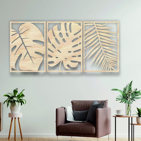 Large Leaf Wall Art Etsy