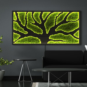 Preserved Moss tree wall decor, Moss wall art, Custom Moss Wall Art, Aestethic home decor, Office Moss Decor, Natural dried moss tree decor