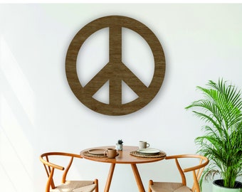 Peace sign wall art,Wooden peace sign,Peace and love sign,Peace sign wall decor,Hippie wall sign,Wood peace sign