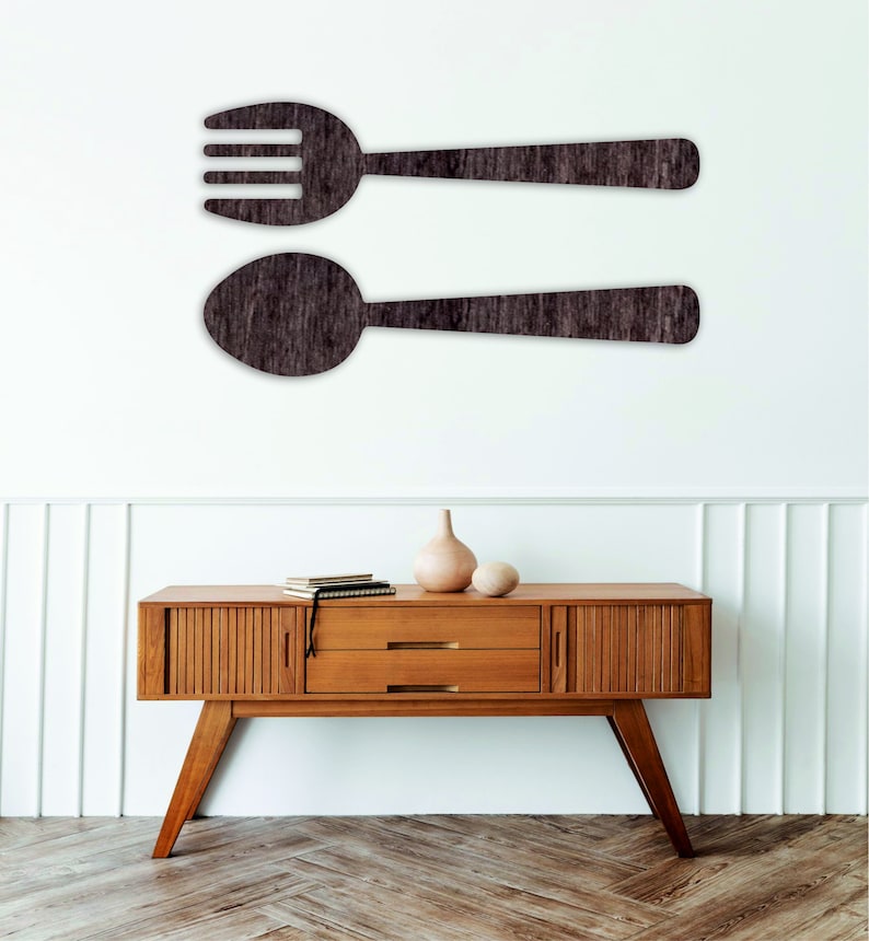 Fork and Spoon Wall Decorfork and Spoon Wall Artfork and Etsy