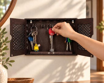 Wooden Key Holder, Key Organizer, Entryway Storage